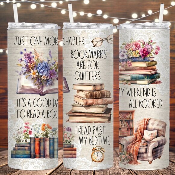 handmade Other - Book Lover Metal Insulated Tumbler